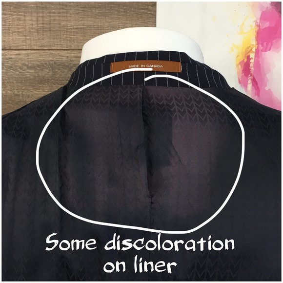 New Michael Kors Mens Suit 2 Piece Set Size 44L‎ Jacket Blazer Pants Wool Blue - Picture 8 of 16